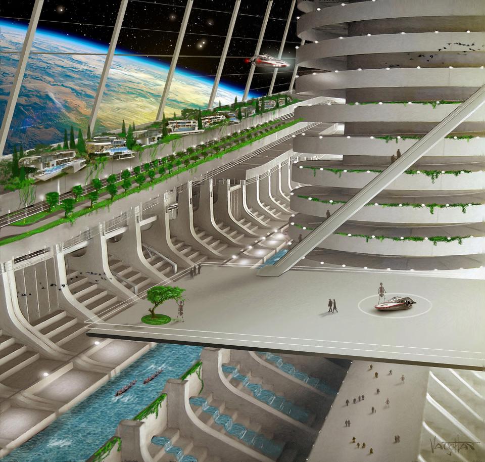 Another artist’s impression of how Asgardians could live in space