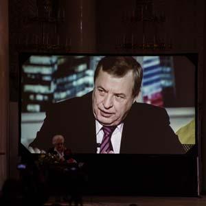 В Колонном зале Дома Союзов прошёл вечер, посвящённый 70-летию со дня рождения Геннадия Селезнёва. Автор фото: Александр Омельянчук