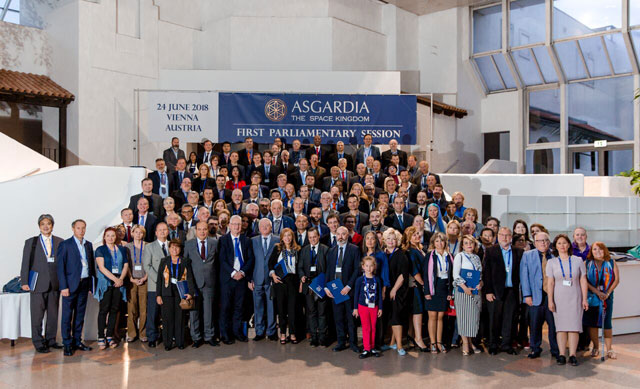 24 июня 2018 года в Вене состоялась первая ассамблея парламента первого космического государства Асгардия