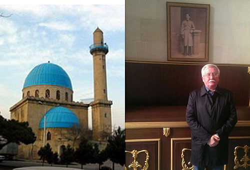 В Голубой мечети у саркофага Гаджи Аждар бека Ашурбекова
