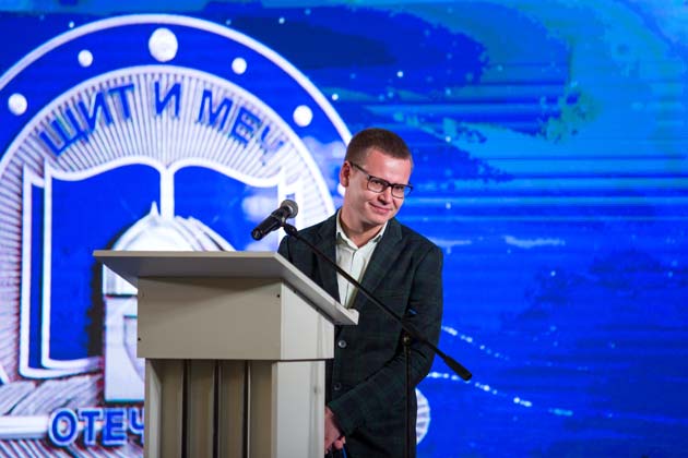 Лауреат премии «Щит и меч Отетечства», тележурналист Артём Потёмин 