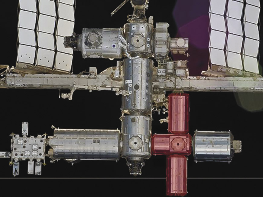 Узловой модуль «Асгардия» предоставляет возможность существенно оптимизировать операции МКС (нижний ракурс космической станции)
