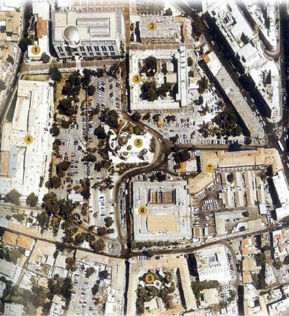Русские постройки в Иерусалиме с высоты птичьего полёта