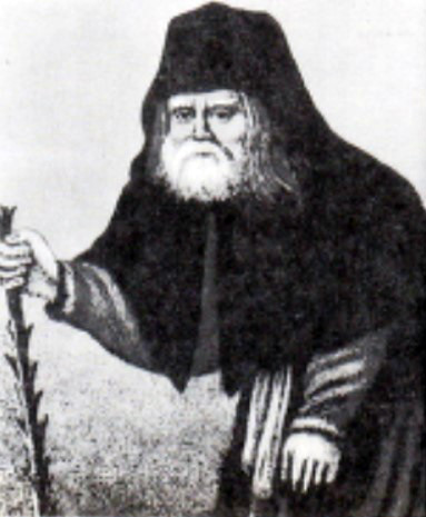 Преподобный Серафим Саровский. Со старинной гравюры, созданной в мастерской Валаамского монастыря
