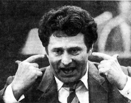 Владимир Жириновский. Говорят, предъявил судебные иски уже 70-ти печатным изданиям, "обидевшим " его. Не хотим быть 71-ым "обидчиком". И так семьдесят на одного!